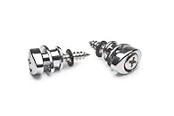 2 piece, elliptical design Works with all guitars and basses Easy installation Available in chrome Safely secures strap to instrument