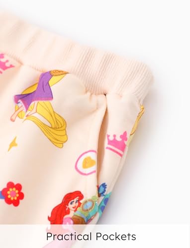 Image of Disney Frozen Toddler Girl Outfits Long Sleeve Shirt and Pocket Pant Clothing Sets Fall Casual Pullover Dailywear