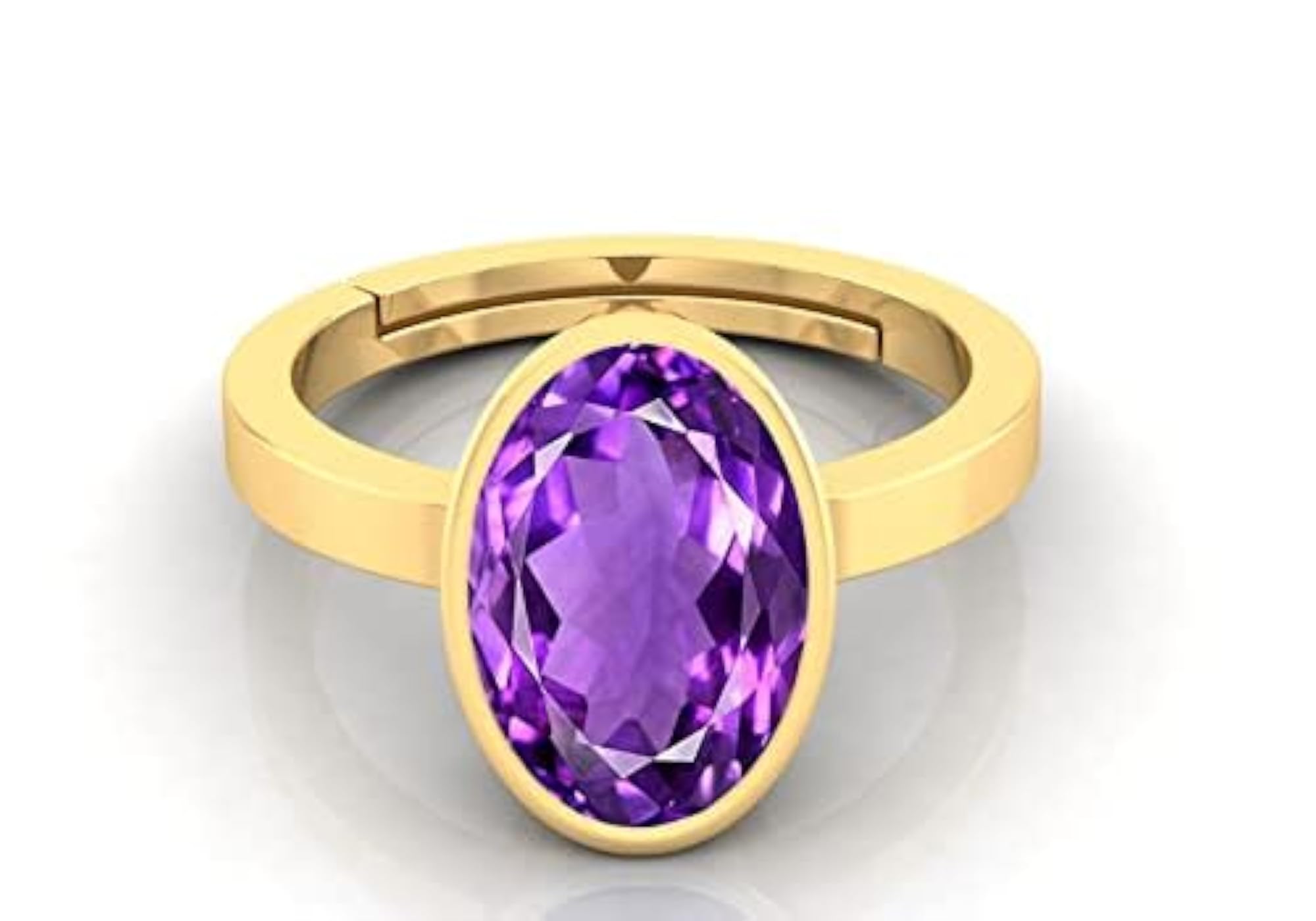 7.25 Ratti Katela Original Amethyst Stone Adjustable Ring