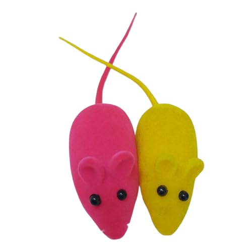 Brinquedo 4 Ratinhos coloridos com apito Toy cat Rato