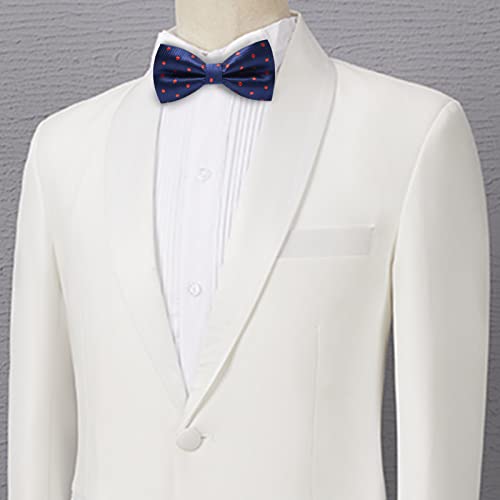 Apictseoo Men's Pre-Tied Adjustable Bow Tie For Men Boys, Mens Bow Ties Striped Dot Pattern Solid Formal Banded Bowties Ml-8 #TOP6