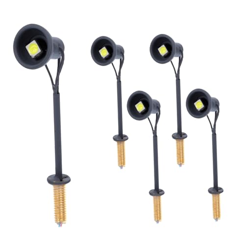UPKOCH DIY Mini Table Landscape Spotlights 5pcs Model Spotlight for Railroad Light Model