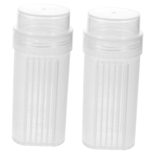 CIYODO 2pcs Highly Transparent Dyeing Vat Test Tube Holder Rack Lip Gloss Tubes Luminol Slides Staining Holder Test Tube Rack Tinted Lip Balm Poster Tube with Strap - White Plastic