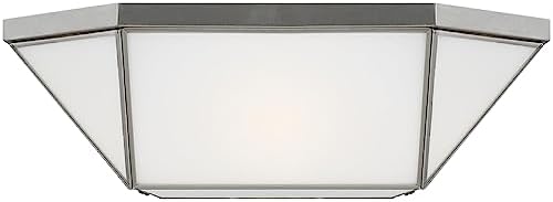 Generation Lighting 4-Light Morrison Ceiling Lamp Brushed Nickel 7679454-962 | Ceiling Light Fixture for Home Decor| Ceiling Mount Light for Bedroom, Bathroom, Kitchen, and Living Room Décor