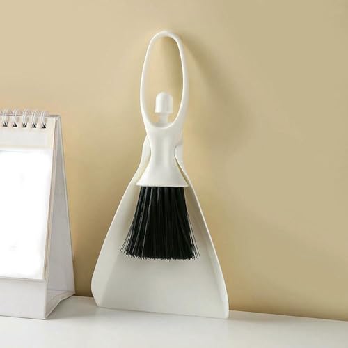 GLDFW 1PC Mini Handy Desktop Tastiera Spazzare Paletta Pulizia Spazzola Angolo Scopa Padella Set con Manico Strumento di Pulizia Domestica