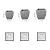 Kante 17.7", 15" and 10.6" Modern Square Natural Concrete Planters (Set of 3) Lightweight Outdoor Indoor Planter Pots with Drainage Holes for Patio, Backyard, Living Room Set of 2 Natural Concrete