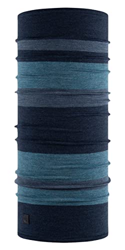 Buff Lightweight Merino Wool Move Neck Gaiter, 100% Ethically Sourced Wool, Temperature Regulating Face Mask, New Denim, Adult Size