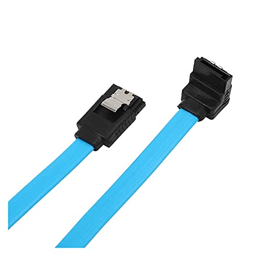 VAIGAI 5PCs SATA3.0 Cable de Datos Ángulo Azul 6Gb/s miniatura 6