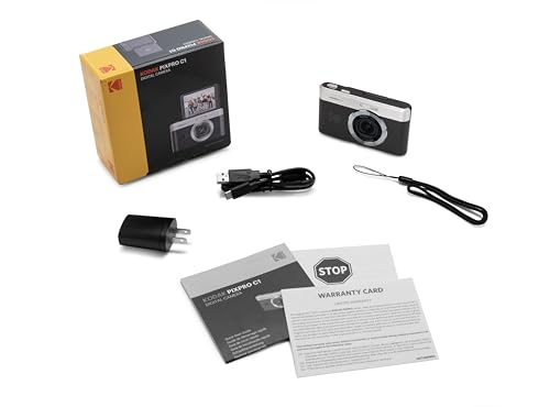 Image of KODAK Pixpro C1 - Ultra-Compact Digital Camera | 13MP BSI CMOS, 4X Zoom, 2.8 inch LCD Screen, LED Flash, Built-in Battery - Black
