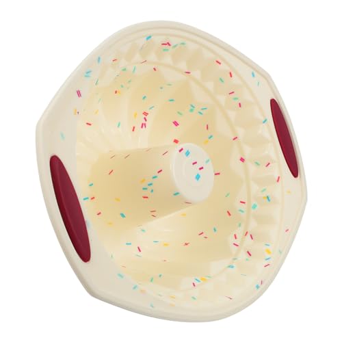 STOBAZA Stampo Per Torta Savarin in Silicone Alimentare 12 Pollici Antiaderente Facile Da Pulire Per Dolci Fai Da Te Set Per Dessert e Banchetti