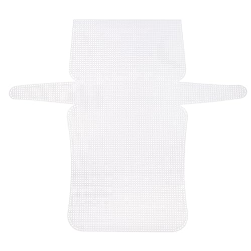 Image of MECCANIXITY 2Pcs Plastic Mesh Canvas Sheet 6 Count 41.5 cm / 16.3 inch for Crochet Bag Making Crossbody Bag Blank Canvas for Embroidery Needlepoint, Bag, Knit Crochet Mesh, White