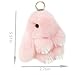 MBZRQKZS Bunny Keychain Soft Fluffy Rabbit Keychain Cute Colorful Rabbit Fur Pom Pom Key Rings for Women Pendant Accessories,Type 9