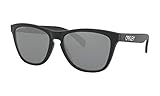 Oakley Frogskins Sunglasses Matte Black with Prizm Black Polarized Lens + Sticker, Matte Black, One size