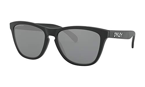 Oakley Frogskins Sunglasses Matte Black with Prizm Black Polarized Lens + Sticker