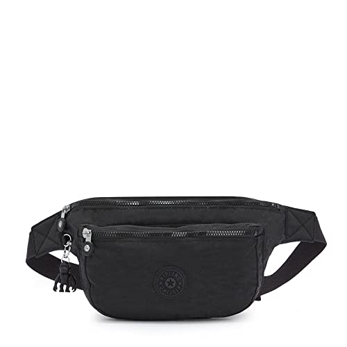 Image of Kipling Women's Women's Yasemina Xl Waistpack, Extra Large Pack, Nylon Crossbody Fanny Waistpack, Black Noir, Extra Large US