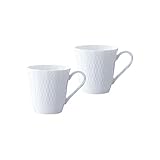 Noritake ノリタケ マグカップ ( ペアセット ) 300cc シェール ブラン 電子レンジ対応 食洗機対応 2個 ファインポーセレン(プレミアムホワイト) P94855/1655