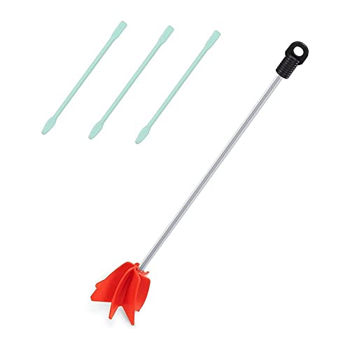 JIVIMOCO Mezclador de Epoxi para Taladro, Accesorio para Mezclar Pintura y Resina Epoxi de 5 Galones, Agitadora de 11.8pulgadas para Taladros, 3 Varillas para