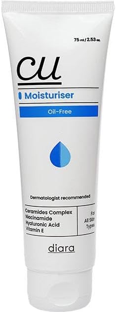 - CU Oil-Free Moisturiser with Hyaluronic Acid, Ceramides, Niacinamide & Vitamin E for Hydration | Prevents Clogging of Pores, Barrier Repair Moisturiser for Acne Prone Skin | For All Skin Types | 75g
