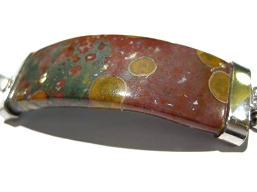 Bracelet Jaspe véritable perles rondes lithothérapie homme