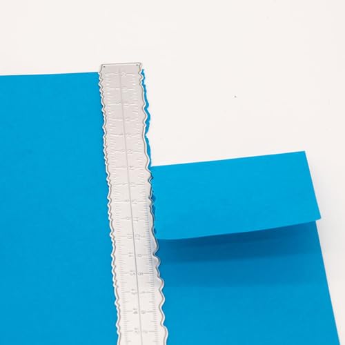 Multifunctional Tearing, Drawing, Measuring Paper Ruler, Carbon Steel Material, for Deckle Edge Cutting Card Making, Scrapbooking - Image 2