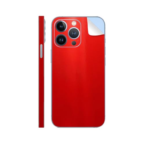 Skin iPhone 15 Pro Max anti-traces, autocollant de précision SopiGuard dragon brillant rouge