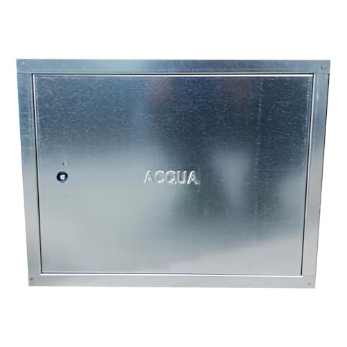AFLEX Sportello Ispezione Porta Zincata Sportello Contatore Acqua Cornice 20 Mm Sportello Ispezione Acqua Telaio 0,8 Mm Profondità 25 Mm Lc55 Hc40 Ln51 Hn36 cm