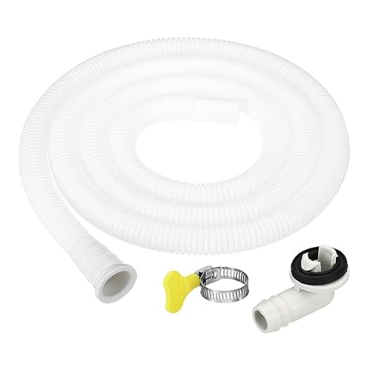 Patikil 5 Pies Aire Acondicionador Manguera Kit Universal, Conector Drenaje Manguera con Abrazadera para Mini-Split Ventana AC Unidad, Blanco