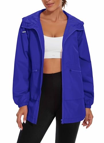 MAKARTHY Rain Jacket Women Waterproof Lightweight Jacket With Hood Packable Raincoat with Pockets S-XXXL2