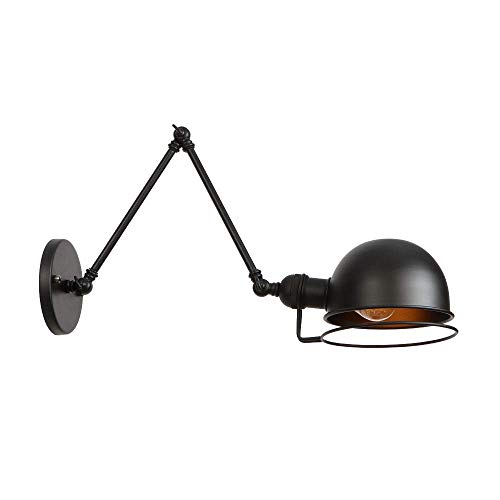 Applique Murale Réglable Noire Loft Vintage Style Industriel 20+20cm
