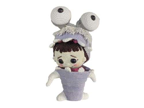 Boo con disfraz - Monstruos SA - Peluche de ganchillo hecho a mano