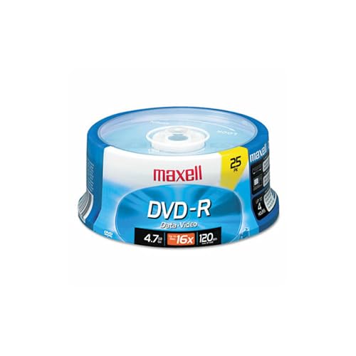 Image of MAX638010 - DVD-R Discs | Write-once DVD-R spindle for video & data backup - 4.7GB storage capacity, compatible with standard DVD drives, 25pk