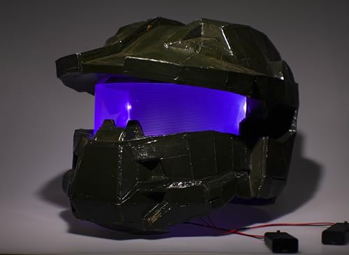 Image of [ Rectangular ] for Master Chief Helmet Lamp Titan Lamp Batman led Light Decorations Flexible Helmet Lights Cosplay DIY kit RGB Superhero for Men Gifts Purple