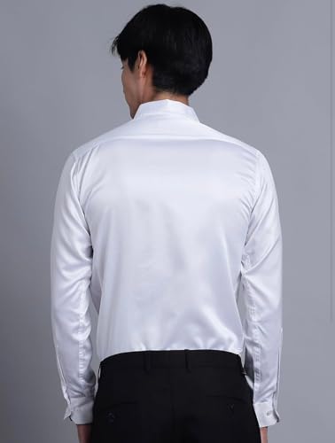 Image of Men's Regular Fit Full Sleeve Poly Satin Silk Shirt | Men's Formal Shiny Shirt for Men