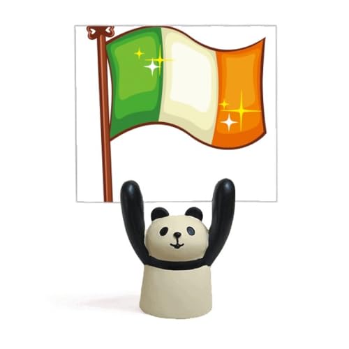 Drapeau Irlande Saint-Patrick brillant : support panda pour table festive