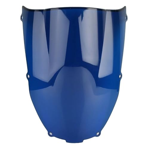Pare-brise Kawasaki Ninja ZX6R 2000-2002 double bulle bleu pour moto de sport