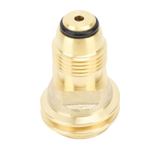 Pilipane Tank Adapter Converts Brass POL to QCC1 Valve Anti Leakage Gas Connector for Camping Outdoor Heating Brass Material