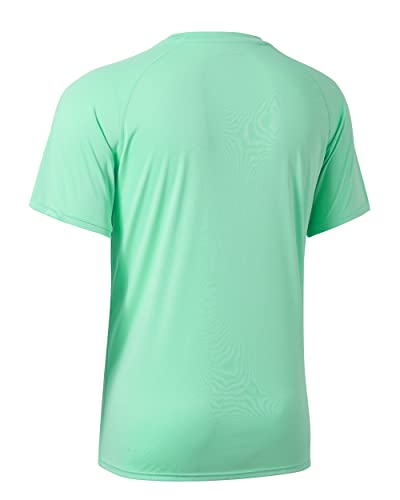 Willit Men's Upf 50+ Sun Protection Shirt Rashguard Swim Shirt Short Sleeve Spf Quick Dry Fishing Shirt Light Green L #TOP1