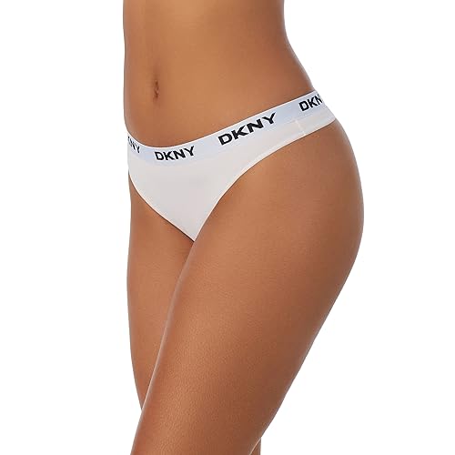 Thong strings DKNY Microfiber contrast logo pour femme en microfibre - 3