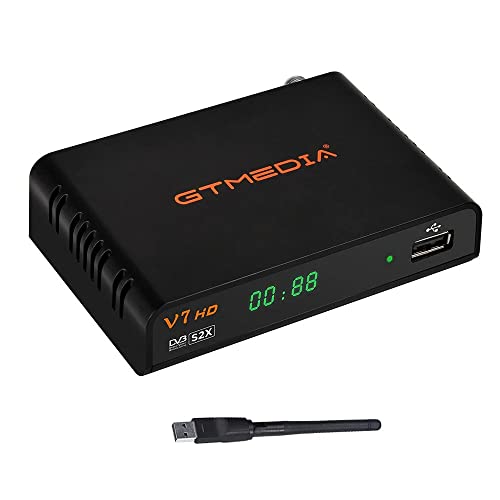 Decode Sat Décodeur Satellite DVB-S/S2/S2X avec Antenne WiFi USB, 1080p Full HD H.264 AVS+/VCM/ACM/multi-stream/T2MI, USB PVR Ready Récepteur Satellite pour 19,2°E / 5° W Cover