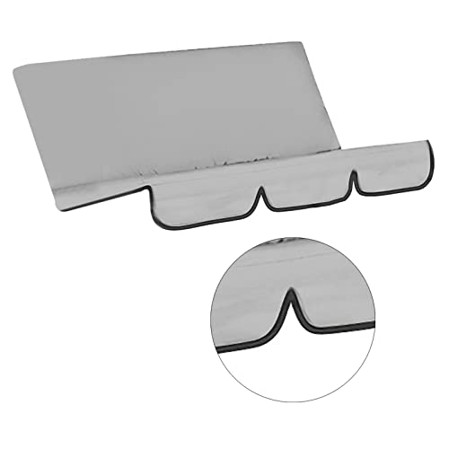 Housse de siège balançoire grise en polyester étanche pour banc de jardin - 4