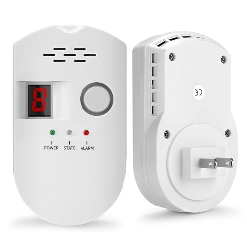 HAPEMEIN Detector de Gas para Casa, Detector de Gas LP, Gas Natural, Propano, GNL y GLP, Detector de Fugas de Gas para Cocina, Hogar, Caravana, RV
