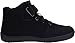 WHITIN Boys Girls Wide Width Barefoot Shoes Little Big Kids High Top Minimalist Zero Drop Sneaker Size 2.5 Casual Walking Tennis Running Training Sports School All Black 34