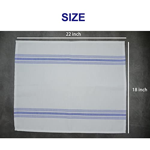 Weavric Bistro Striped Cloth Napkins, 18 X 22 Inches, Reusable Washable Professional Restaurant Quality For Dinner, Catering, Hotel, Grey With White Stripes, Set Of 12 #TOP3