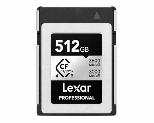 Image of Lexar Professional Silver CFexpress 4.0 Type B Card 512GB, 3600MB /s Read, 3000MB /s Write, Ultra-Fast Memory Card for 8K Video & Photography