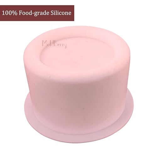 Image of MoldBerry Silicone Round Bento Cake Mold - Non-Stick, Flexible, Reusable Baking Pan for Mini Cakes, Muffins, Desserts, Chocolates - Food Grade Silicone Bakeware (Pack of 1)