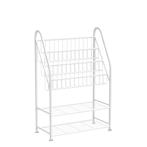 Aboxoo Metal Kids Bookshelf Freestanding For Children Room 25 Inches Toddler White Bookcase Toy Organizer Stable Bookcase Bookstore Library Book Unit Storage For Small Place thumb #4