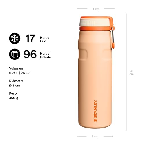 Miniatura 2 de Stanley Iceflow Bottle Twist Flip 0.71l - 17 Horas Fría - Heladas 4 Días - Apta Para Lavavajillas - Botella Agua Acero Inoxidable - Sin Bpa - Aislamiento Al Vacío - Orange Sherbet