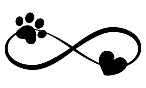 Gainttattoo 6 Sheets Fake Tattoos Set Dog Or Cat Paw Prints And Heart In Infinity Shape Lovely Tattoo Ink Temporary Tattoos Suitable For Adult Women Men For Children Boys And Girls 3.7 X 3.7 Inch #TOP1