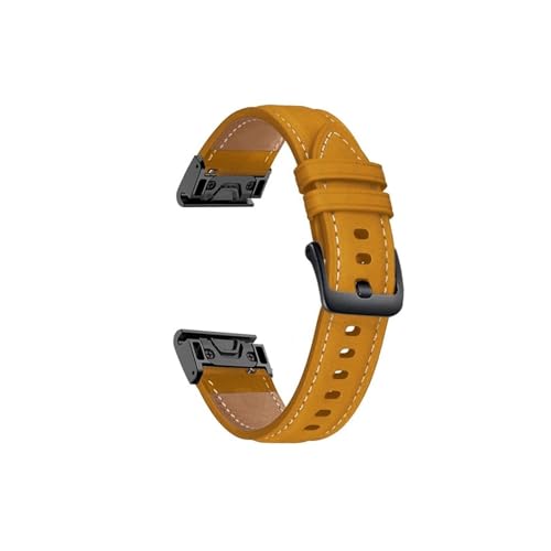 [PLYYQZM] �ɍ��� Garmin Fenix 7X 7 6X Pro 5X Plus/Instinct/Epix�x���g�ɓK����22mm 26mm���U�[�x���g(Yellow(black buckle),26mm)