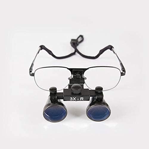 Dental Loupes, Magnifying Dental Surgical Medical Binocular Loupes 3x420mm Optical Glass Metal Frame Fauay